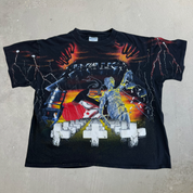 J- Vintage '91 Metallica All Over Print Album Graphic Made In USA Single Stitch Brockum Tag Tee - XL