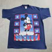 J- Vintage 90s Disney Jerry Leigh Mickey & Stars Graphic Made In USA Single Stitch Tee - XL