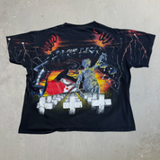 J- Vintage '91 Metallica All Over Print Album Graphic Made In USA Single Stitch Brockum Tag Tee - XL