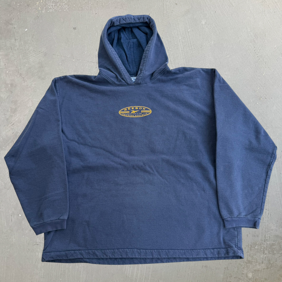 J- Vintage Reebok Genuine Athletic Logo Hoodie - L