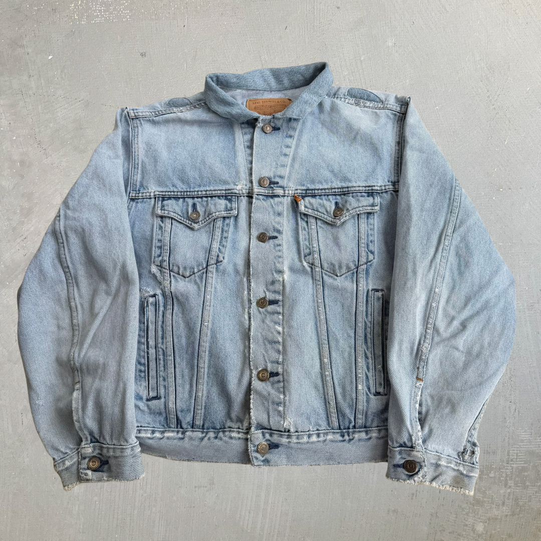 J- Vintage Levi's Orange Tab 70515 0212 Trucker Denim Jacket - 44 (fits L)