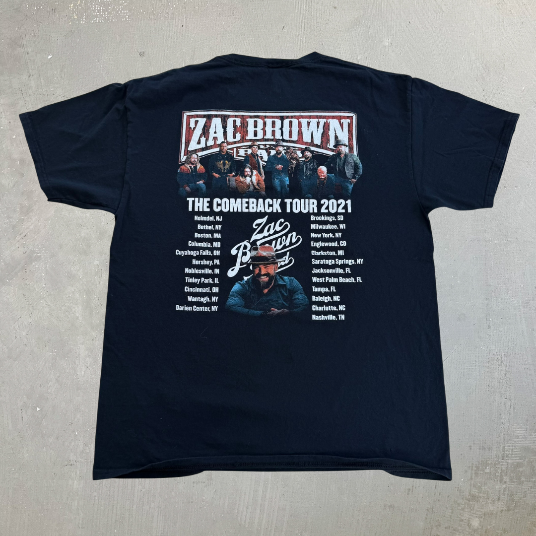 J- '21 Zac Brown Band The Comeback Tour Graphic Tee - L