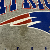 J- Vintage '98 New England Patriots NFL Riddell Graphic Text & Logo Hoodie - L