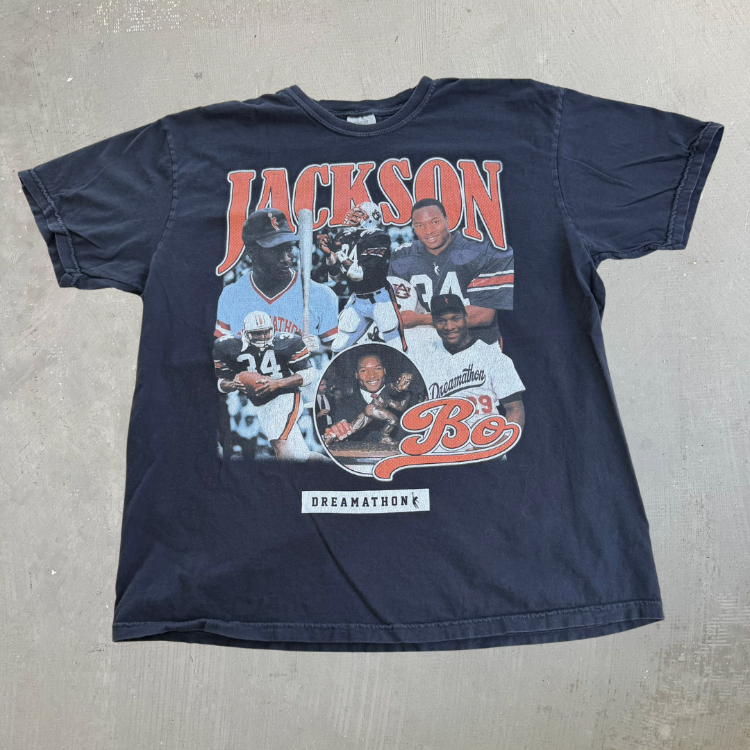 J- Vintage Bo Jackson Dreamathon Picture Graphic Tee - XL
