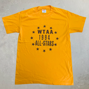 J-  Vintage '94 WTAA All Stars Text Made In USA Single Stitch Tee - M