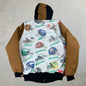 J- NFL Teams Reworked Back Carhartt Hooded Jacket - M