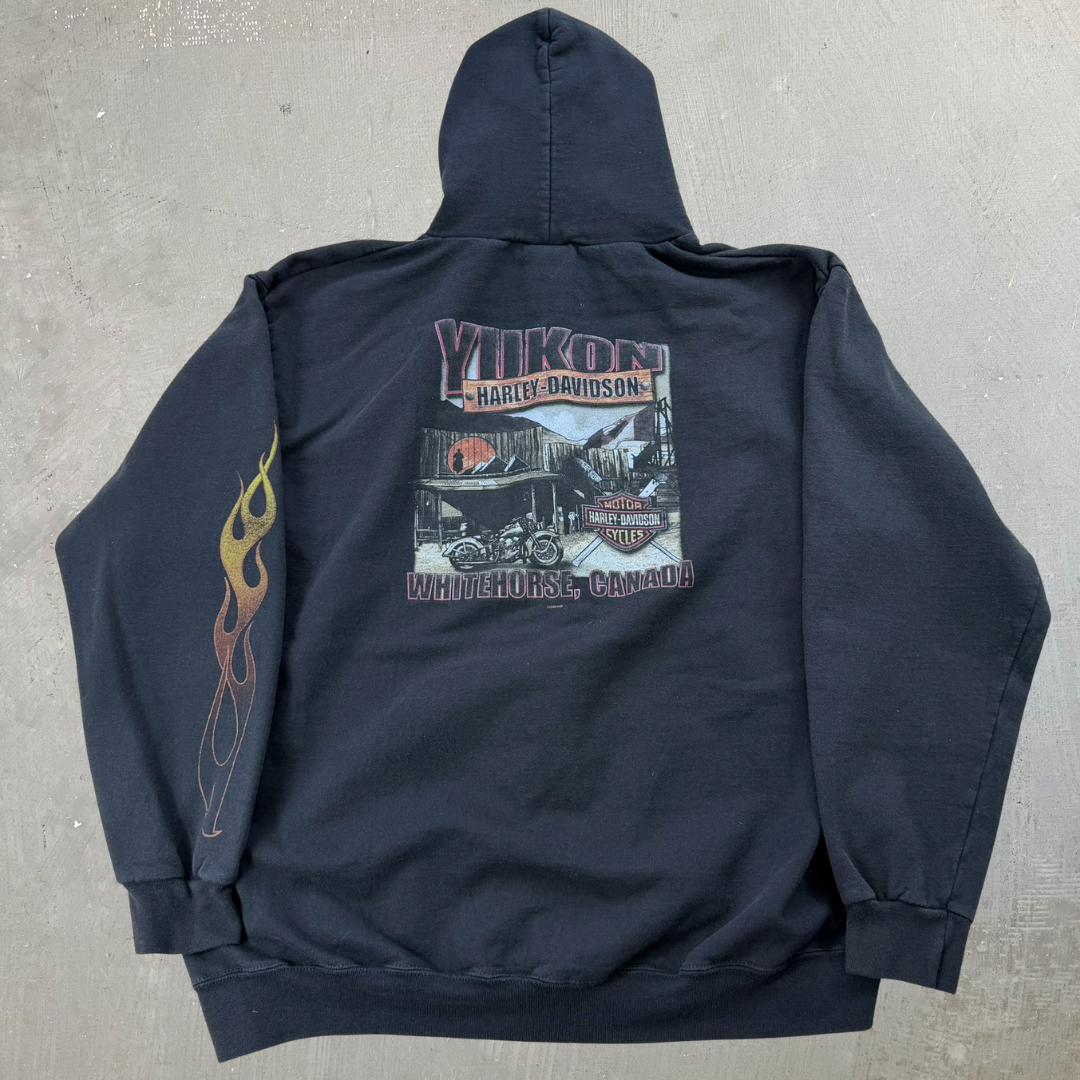 J- '09 Harley Davidson Whitehorse Canada Zip Up Hoodie - M