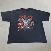 J- Vintage '94 San Francsico 49ers NFL Looney Tunes Tazmanian Devil Graphic Made In USA Single Stitch Tee - 4XL