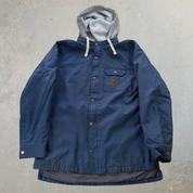 J- Vans Mountain Edition Hooded Chore Style Quilt Lined Zip Up Jacket - L