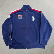 J- Vintage Polo RL USA Track & Field Championship Zip Up Track Jacket - XL
