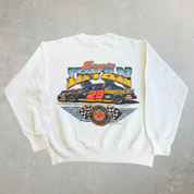 J- Vintage '94 Nascar Ernie Irvan Halvoline Car Graphic Crewneck - L