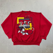 J- Vintage Disney Jerry Leigh Mickey Minnie & Donald Podium Graphic Crewneck - XL