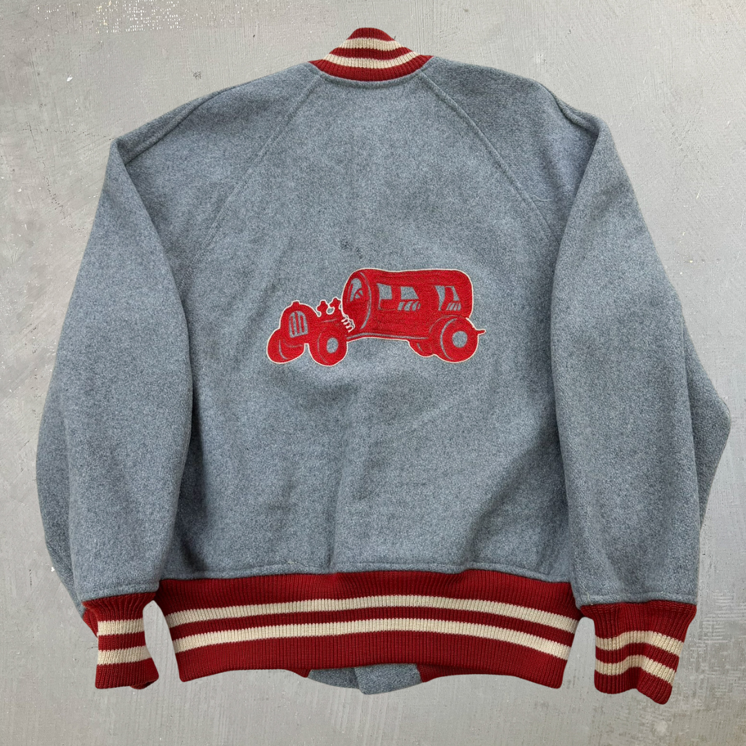 F- Vintage Molson Beer Truck Made In USA Varsity Jacket - M
