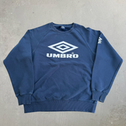 J- Vintage Umbro Training Logo & Text Crewneck - L