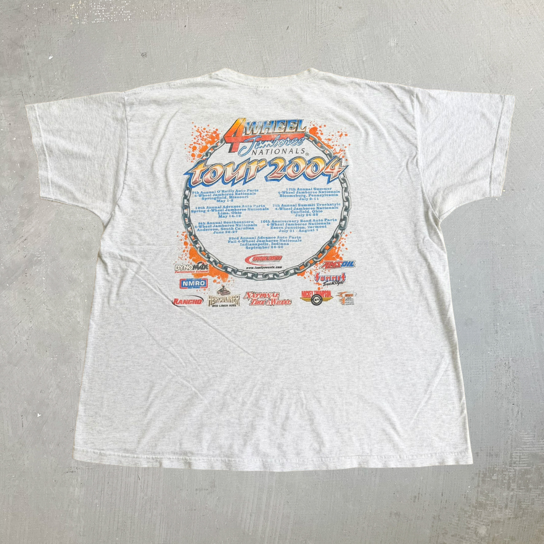J- Vintage '04 4 Wheels Jamboree Nationals Trucks Graphic Tee - 2XL