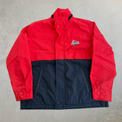J- Vintage 90s Coca Cola Embroidered Logo Made In USA Zip Up Lightweight Jacket - L