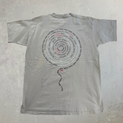 J- Vintage 90s Tool Tan Dictionary Spiral Text Artimonde Tag Single Stitch Tee - L