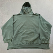 J- Vintage 90s Nike Embroidered Center Swoosh Olive Green Hoodie - XL