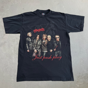 J- Vintage '01 Aerosmith Just Push Play Tour Picture Giant Tag Tee - L
