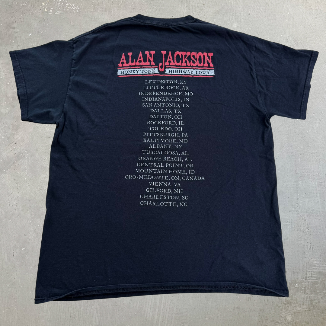 J- '18 Alan Jackson Honky Tonk Highway Tour Picture Tee - M
