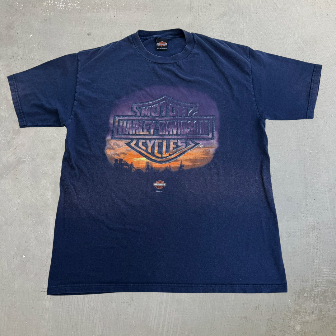 J- Vintage '00 Harley Davidson Ft Lauderdale Florida Graphic Made In USA Tee - XL