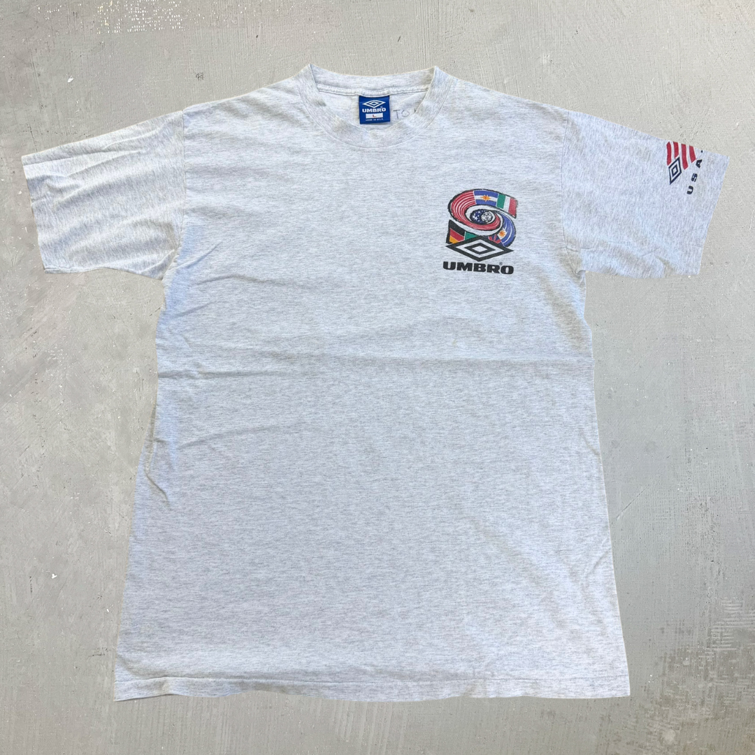 J- Vintage '94 Umbro United State World Cup Graphic Made In USA Single Stitch Tee - L