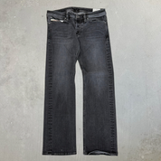 J- Vintage Diesel Viker Made In USA Regular Straight Fit Black Jeans - 30x30