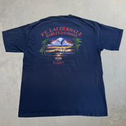 J- Vintage '00 Harley Davidson Ft Lauderdale Florida Graphic Made In USA Tee - XL