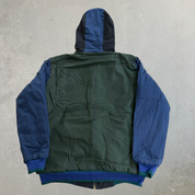 J- Carhartt Reworked Brown/Navy Hooded Jacket - M