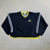 J- Vintage Adidas Embroidered Logo Made In Canada Cropped Crewneck - Women's L