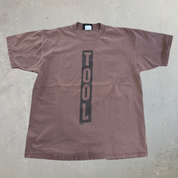 J- Vintage 90s Tool Mocha Brown Dictionary Spiral Text Made In Canada Artimonde Tag Tee - XL