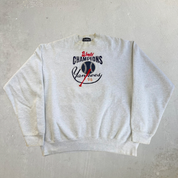 Vintage Bootleg New York Yankees MLB World Champions Embroidered Graphic Crewneck - XL