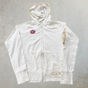 J- Vintage Ed Hardy Geisha Graphic Women's Zip Up Hoodie - L