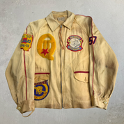 J- Vintage 1950's Queen's University Chenille Varsity Jacket - M