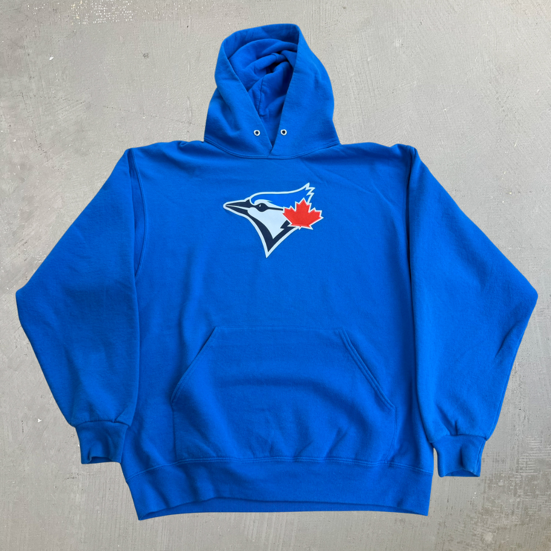 J- Vintage Toronto Blue Jays MLB Embroidered Logo Hoodie - L