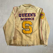 J- Vintage 1950's Queen's University Chenille Varsity Jacket - M