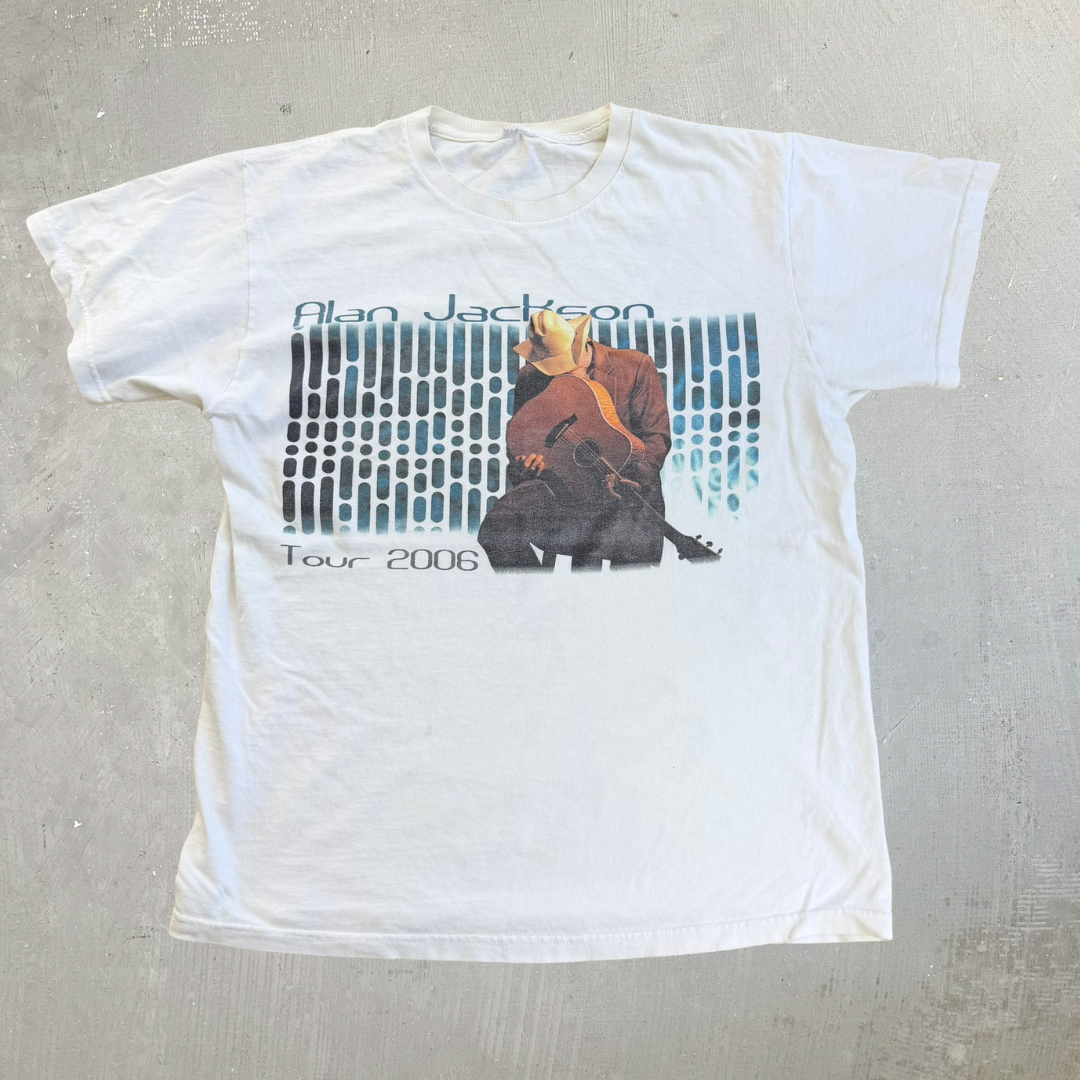 J- Vintage '06 Alan Jackson Tour Picture Graphic Tee - L