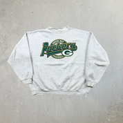 F- Vintage Green Bay Packers NFL Logo 7 Text Made In USA Crewneck