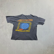 F- Vintage Men At Work Business As Usual Graphic Single Stitch Tee