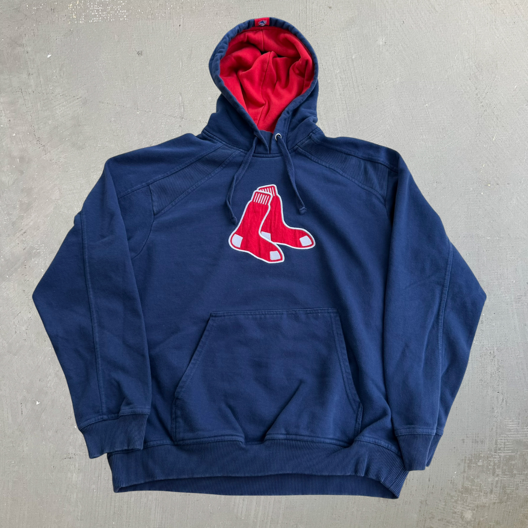 J- Vintage Boston Red Sox MLB Embroidered Logo Hoodie - L