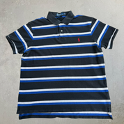 J- Vintage Polo RL Embroidered Logo Striped Polo Shirt - XL