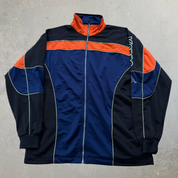 J- Vintage Kappa Embroidered Sleeve Logo & Text Zip Up Track Jacket - XL
