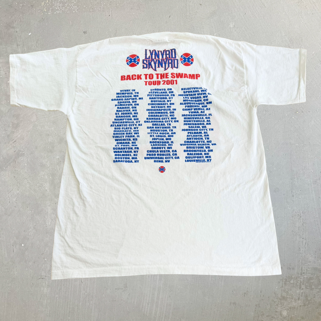 J- Vintage '01 Lynyrd Skynyrd Back In The Swamp Tour Single Stitch Tee - 2XL