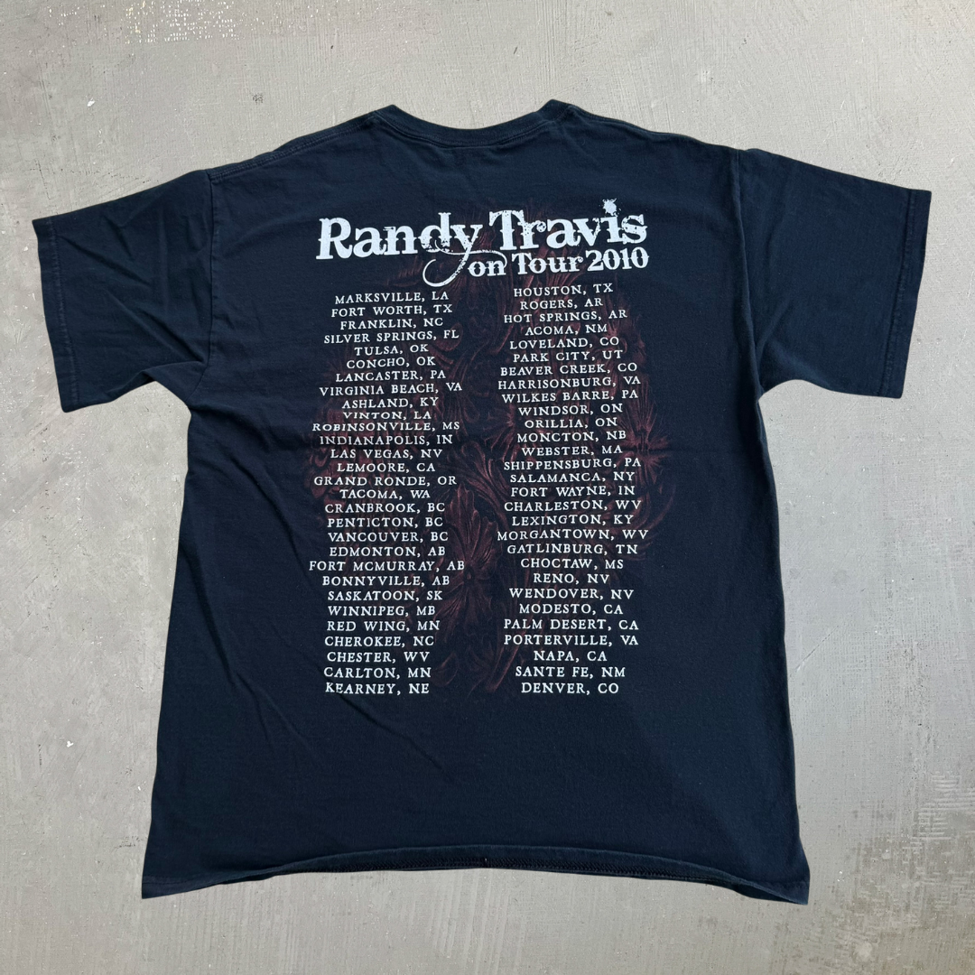 J- Vintage '10 Randy Travis On Tour Graphic Picture Tee - L