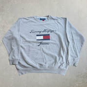 J- Vintage Tommy Hilfiger Denim Graphic Made In USA Crewneck - L