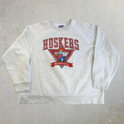 Vintage University Of Nebraska Huskers Mascot Graphic Crewneck - XL