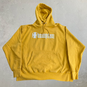 J- Vintage Champion Reverse Weave Embroidered Text Hoodie - XL