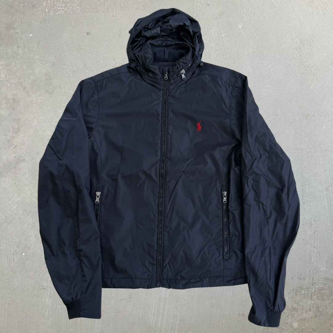 J- Vintage Polo RL Embroidered Logo Lightweight Zip Up Jacket - S