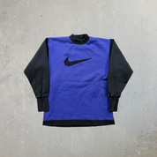 F- Vintage 90s Nike Embroidered Swoosh Purple Crewneck