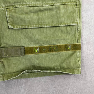 D- Vintage Marithé Francois Girbaud Green Denim Carpenter Jorts